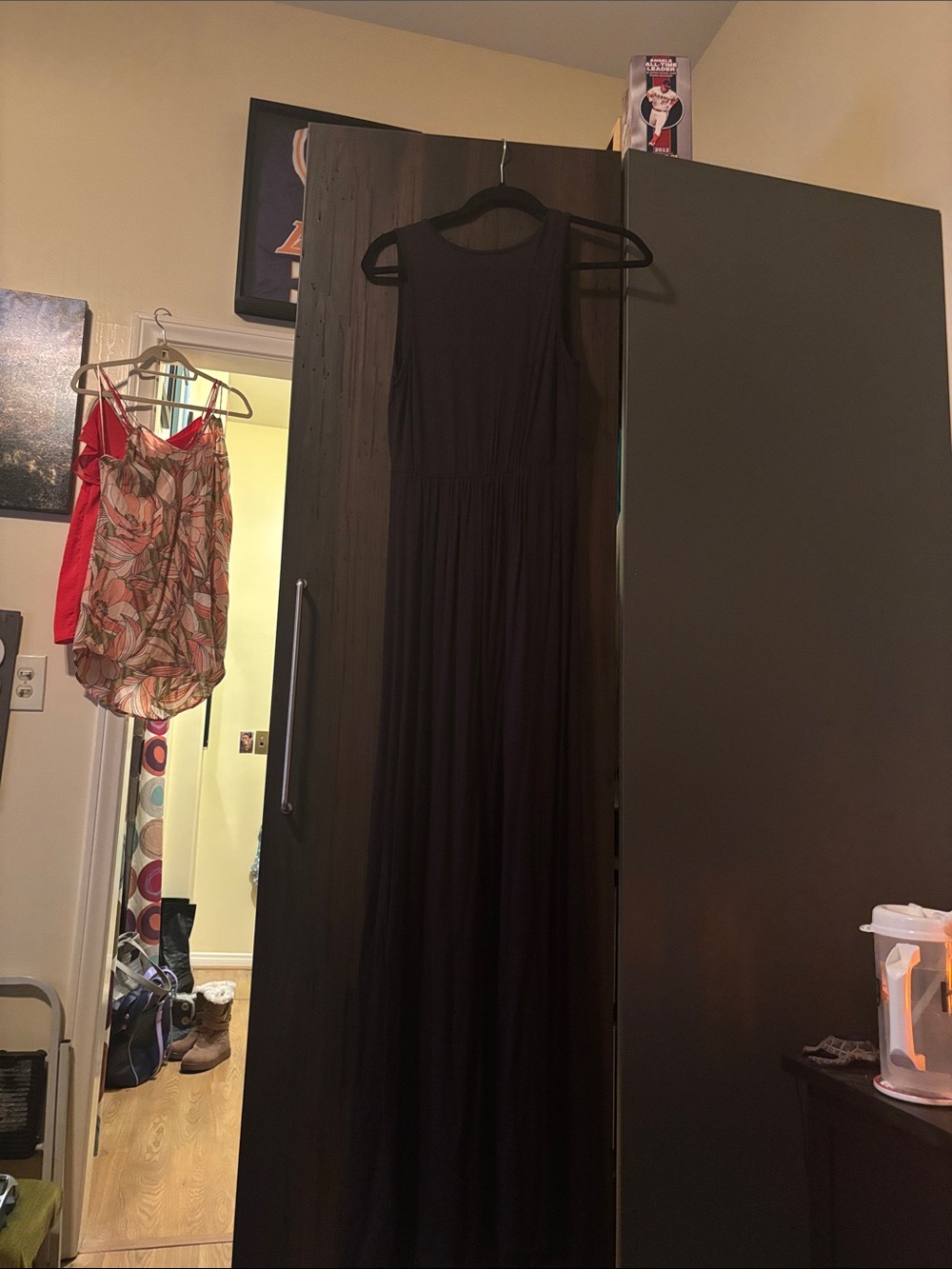 Loveappella Sleeveless Black Maxi Dress Classic Everyday Style Med
